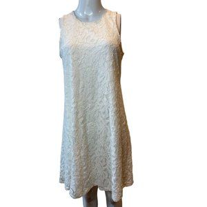 Tommy Hilfiger Womens Crochet Lace Shift Dress TD7L1XF1 Back Keyhole White SZ 6
